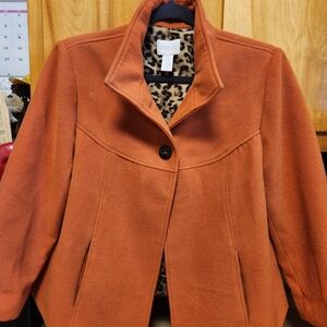 Chico's Burnt Orange Swing Jacket